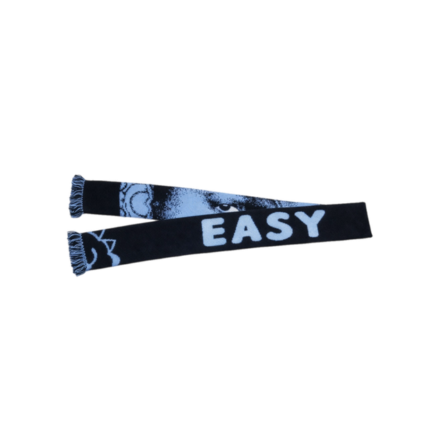 Schwarzer EASY EASY Schal mit hellblauem Motiv